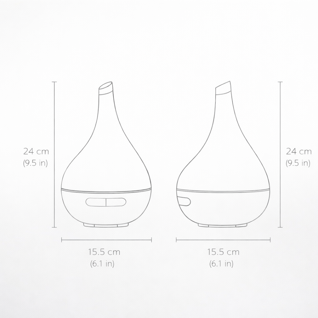 Drop-Shape Ultrasonic Essential Oil Diffuser – 177ml