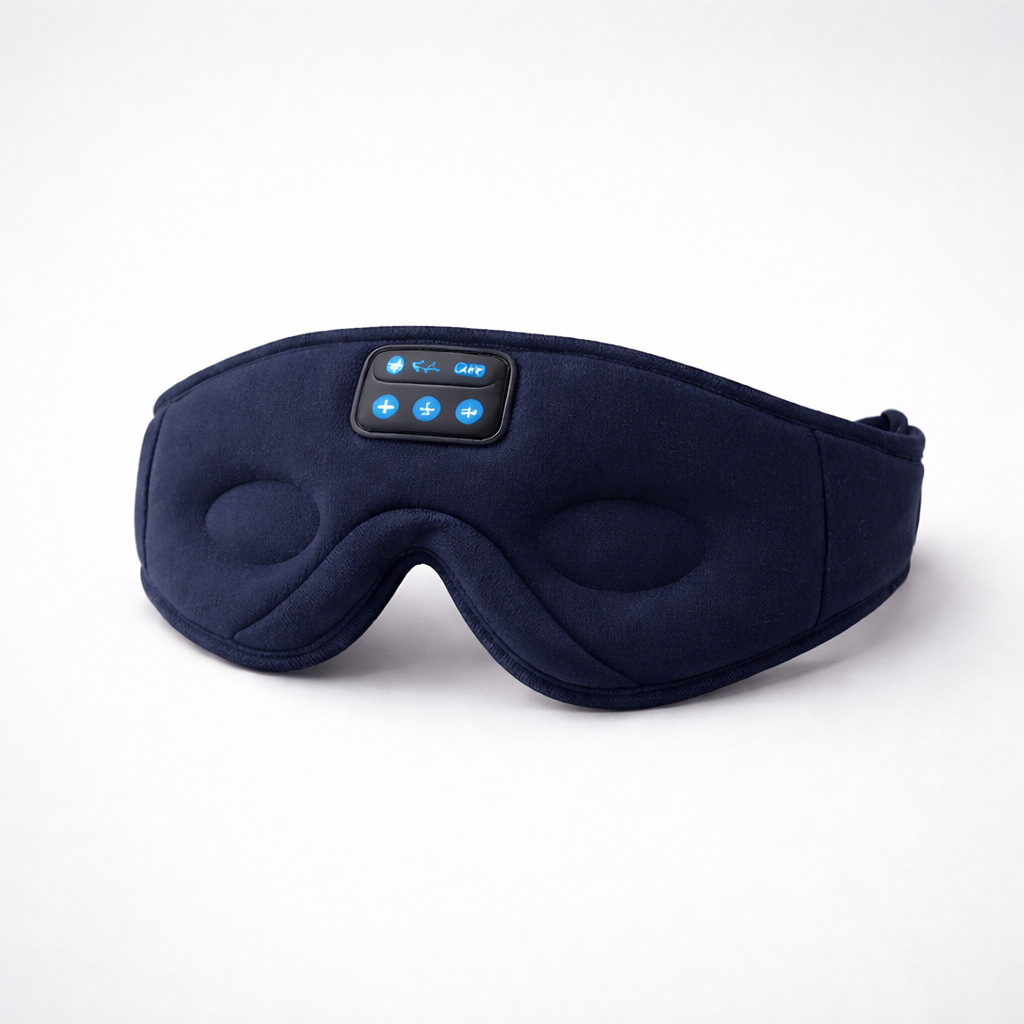 Bluetooth Blackout Sleep Mask with Stereo Speakers + Mic