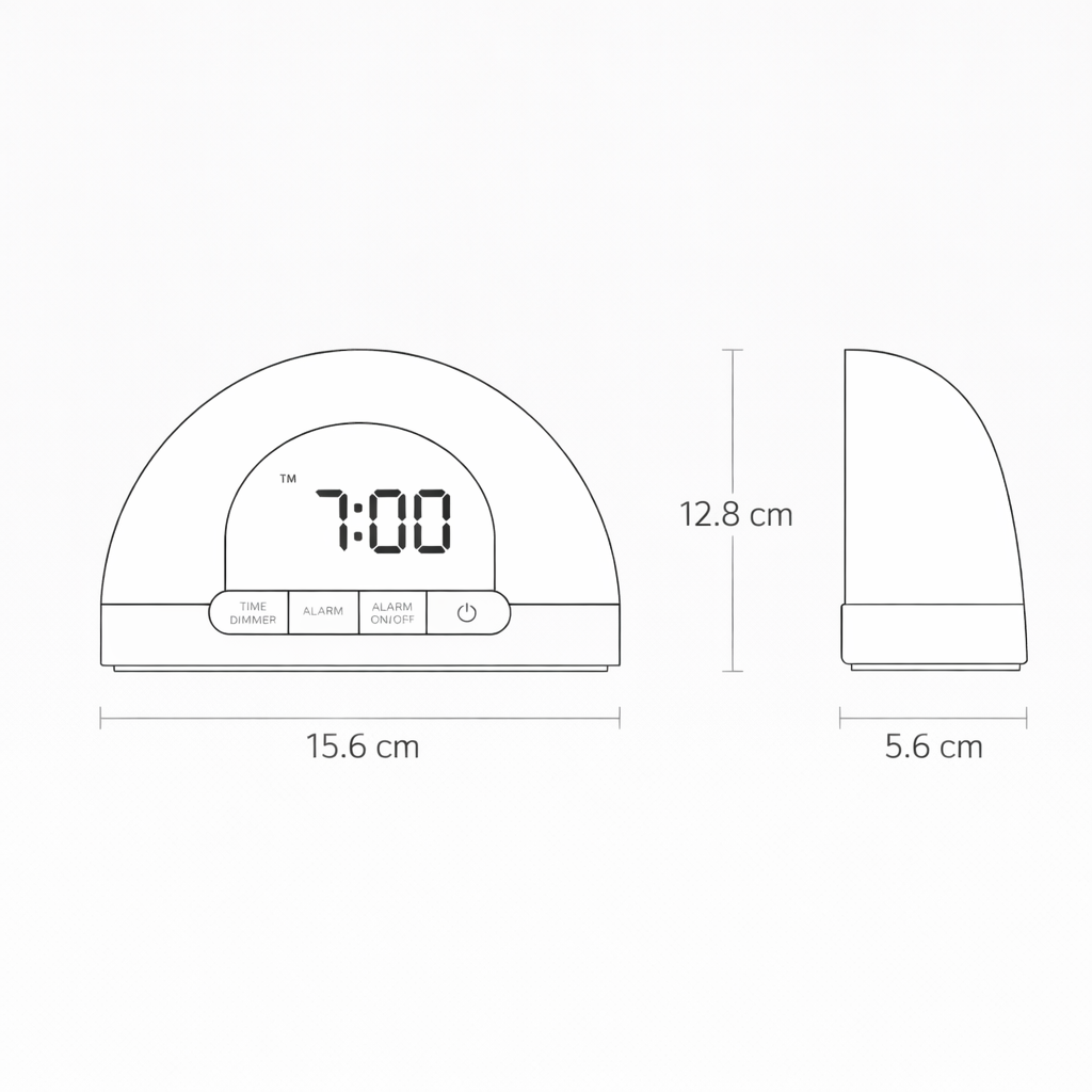 Sunrise Wake-Up Light Alarm Clock (White)