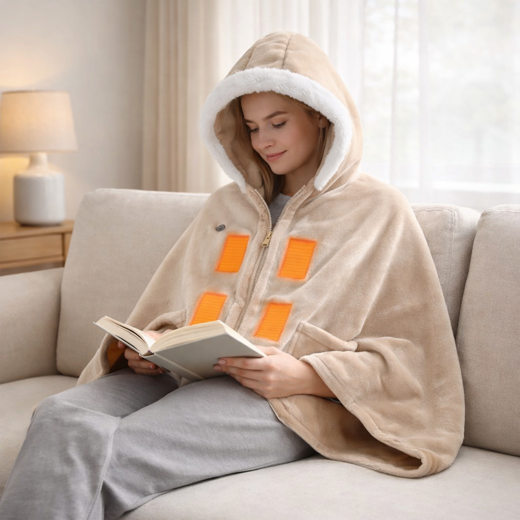 Wearable Heated Blanket Hoodie (3 Heat Levels)