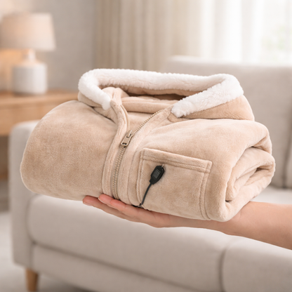 Wearable Heated Blanket Hoodie (3 Heat Levels)