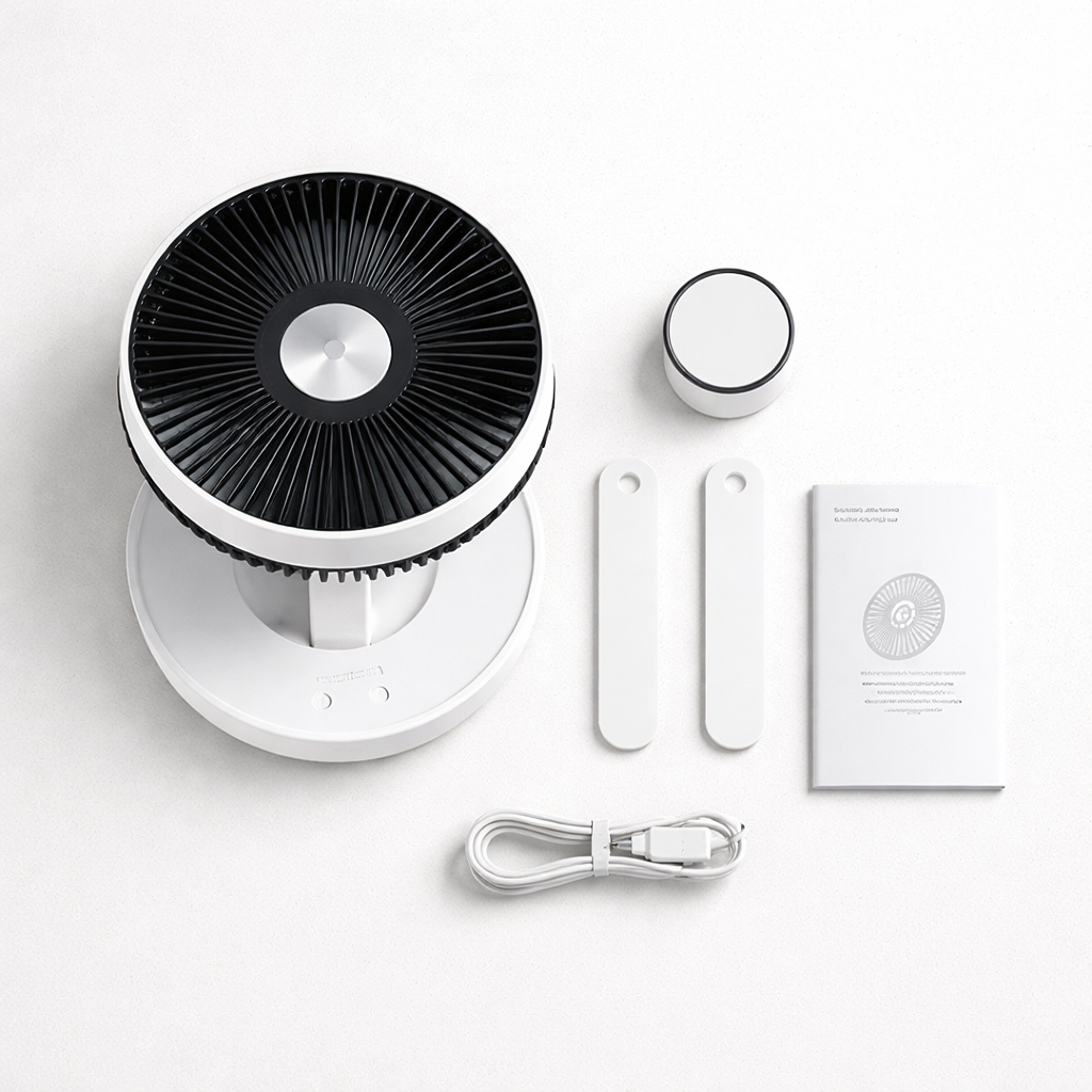 Rechargeable Oscillating Desk Fan with Magnetic Remote