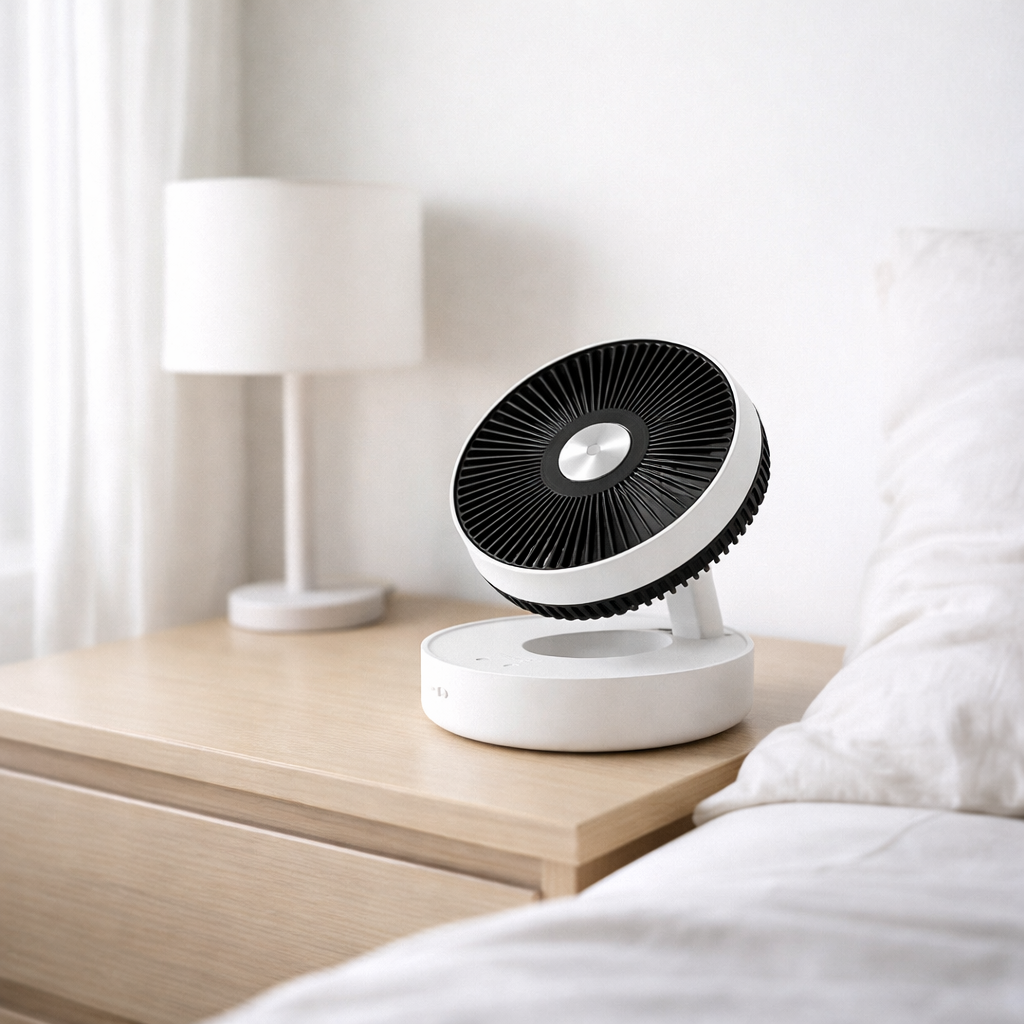 Rechargeable Oscillating Desk Fan with Magnetic Remote