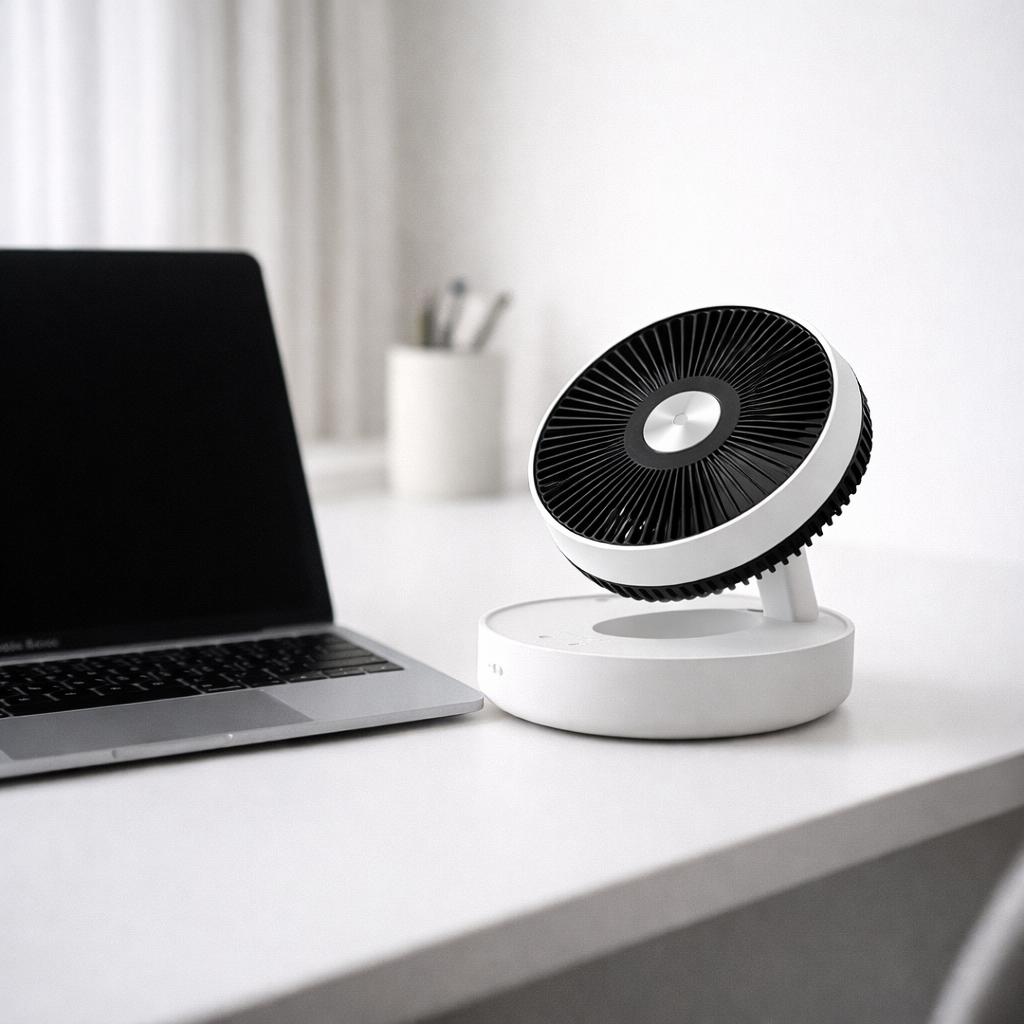 Rechargeable Oscillating Desk Fan with Magnetic Remote