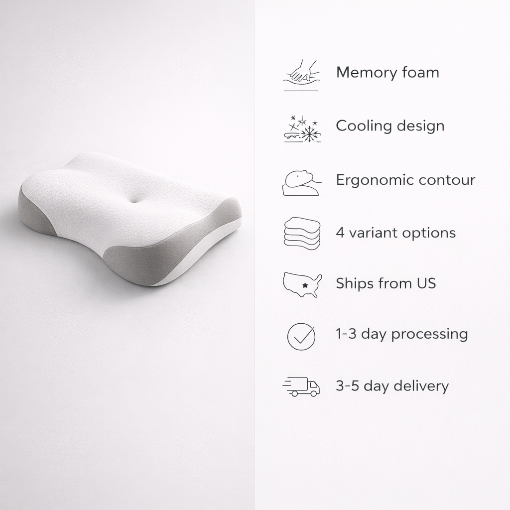Cooling Memory Foam Cervical Neck Pillow
