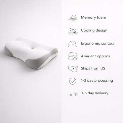 Cooling Memory Foam Cervical Neck Pillow