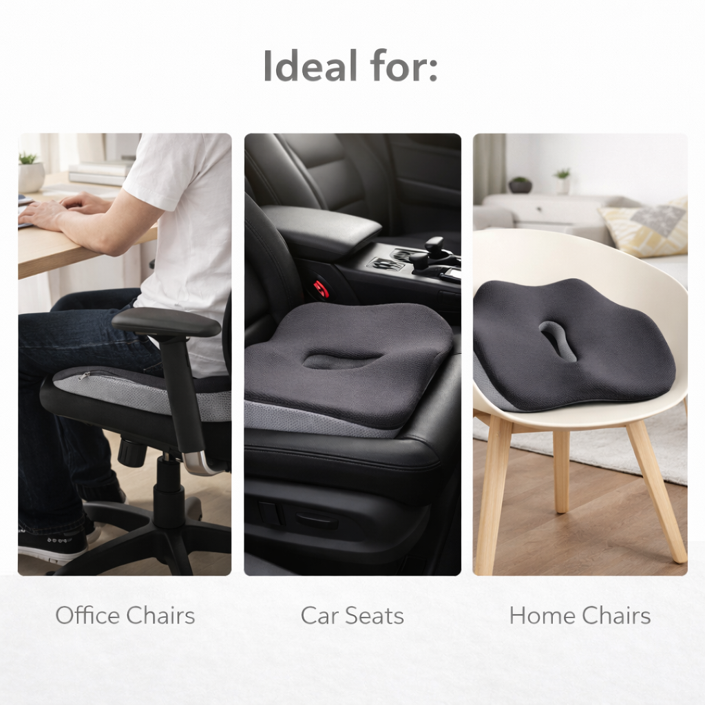 Ergonomic Memory Foam Seat Cushion