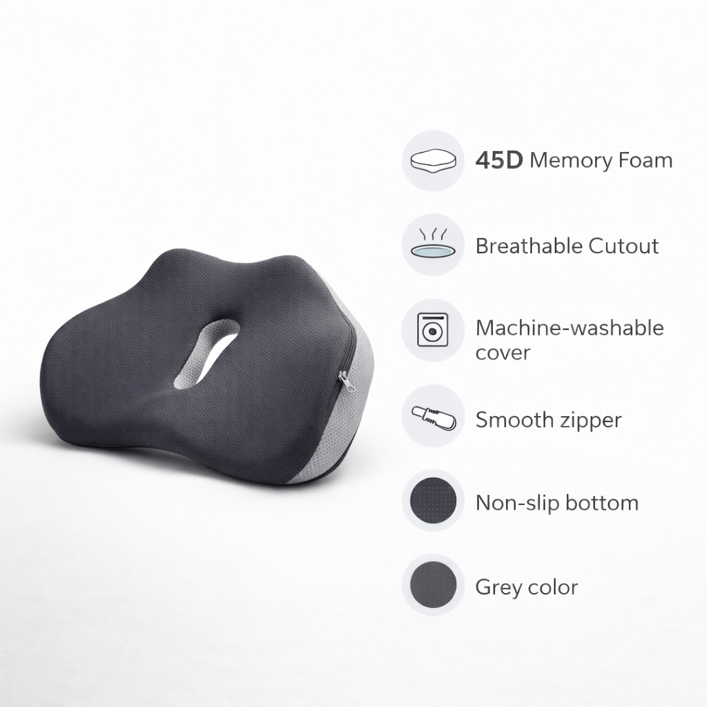 Ergonomic Memory Foam Seat Cushion