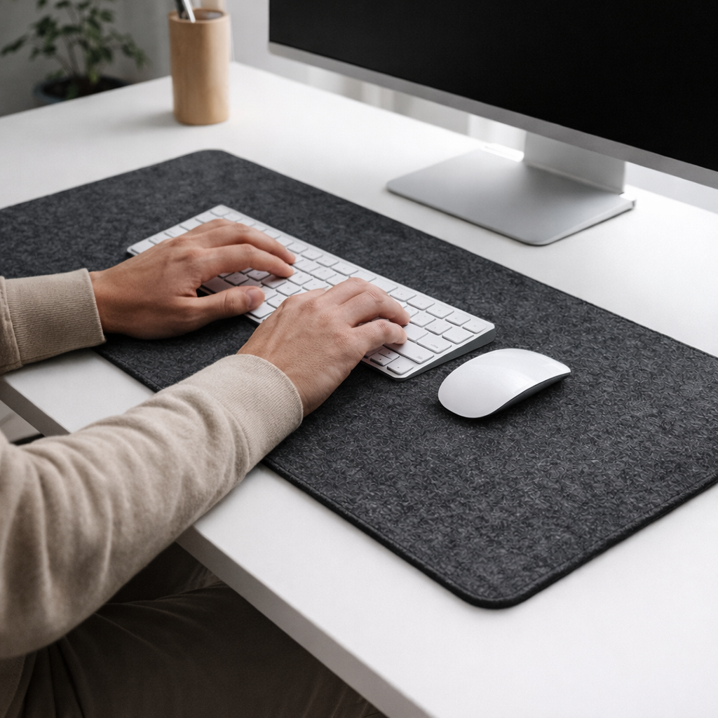 Non-Slip Felt Desk Pad (80×40 cm)