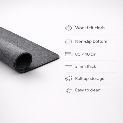 Non-Slip Felt Desk Pad (80×40 cm)