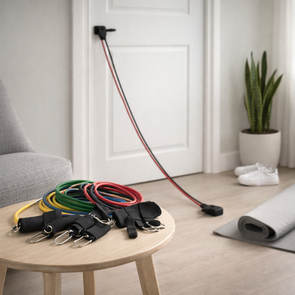 5-Level Resistance Band Kit with Handles & Door Anchor