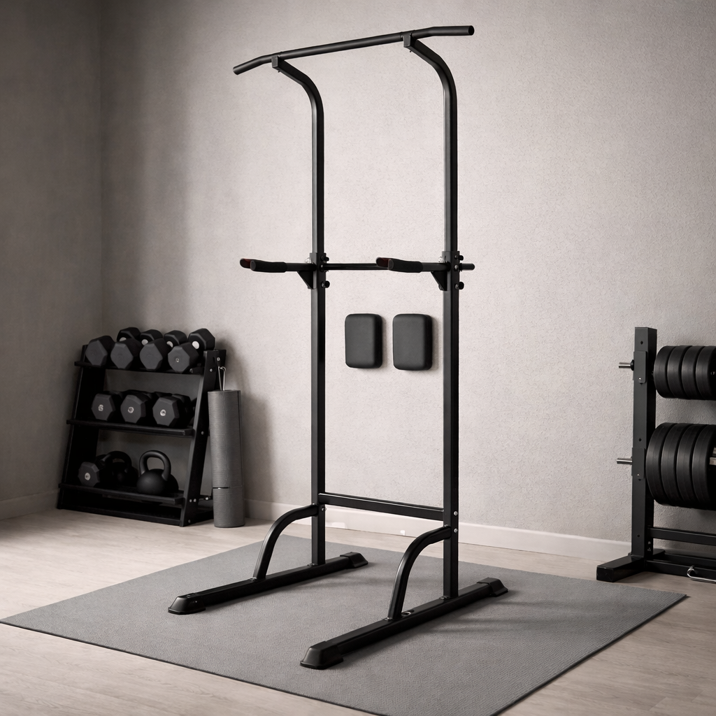 Adjustable Power Tower Pull-Up & Dip Station