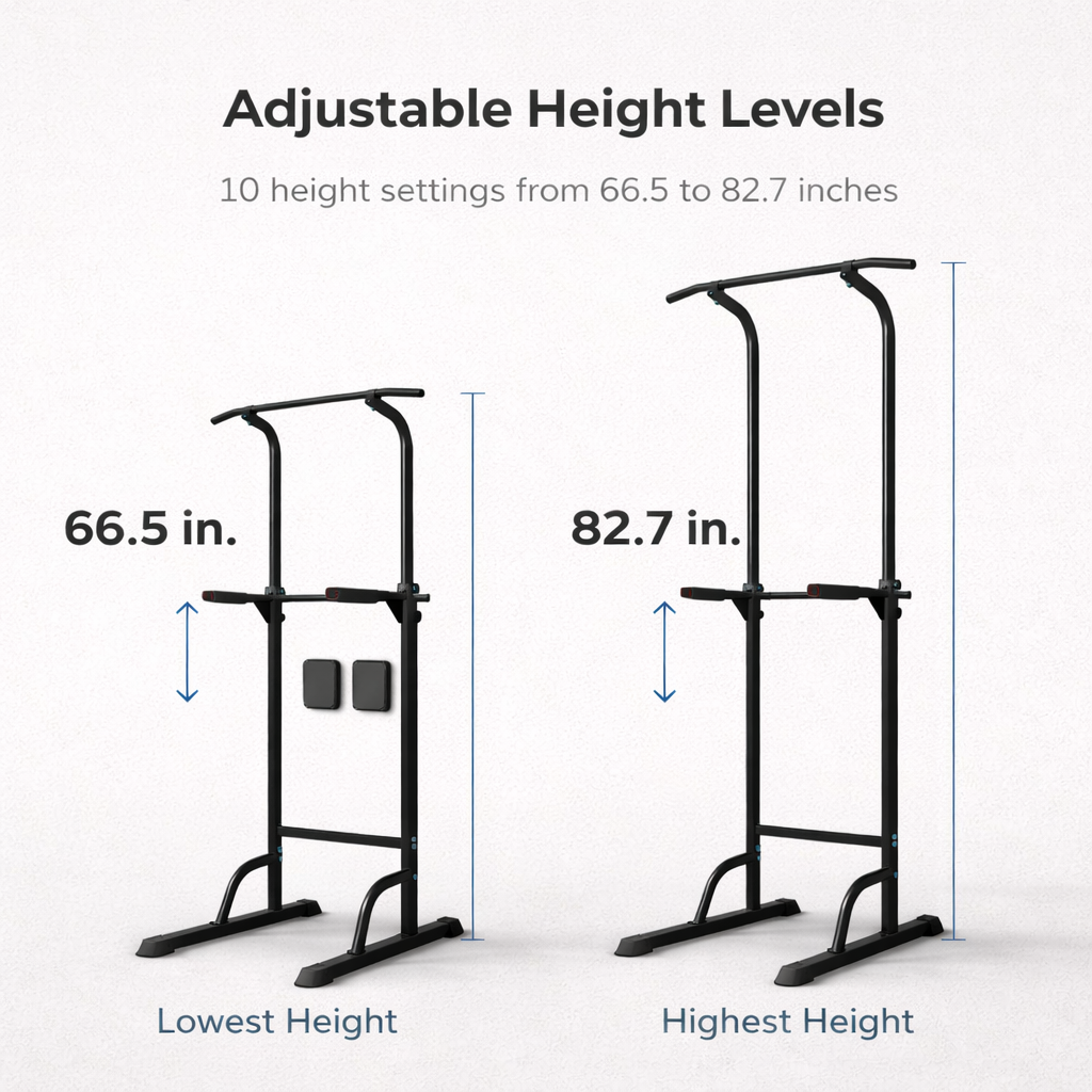 Adjustable Power Tower Pull-Up & Dip Station
