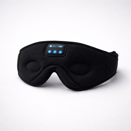 Bluetooth Blackout Sleep Mask with Stereo Speakers + Mic