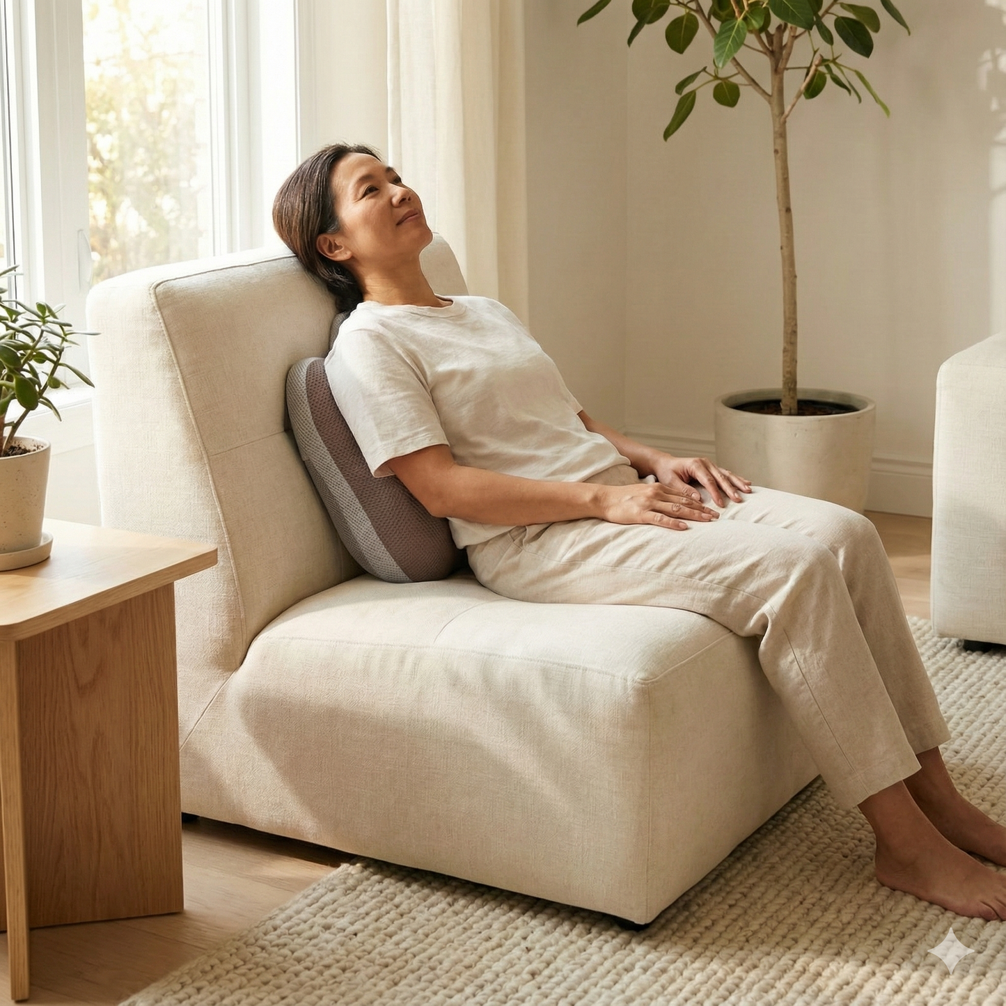 Cordless Shiatsu Back & Waist Massager Pillow