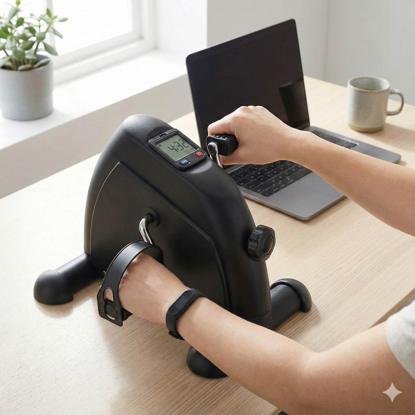 Mini Under-Desk Pedal Exerciser with LCD Display