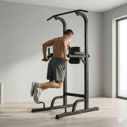 Adjustable Power Tower Pull-Up & Dip Station