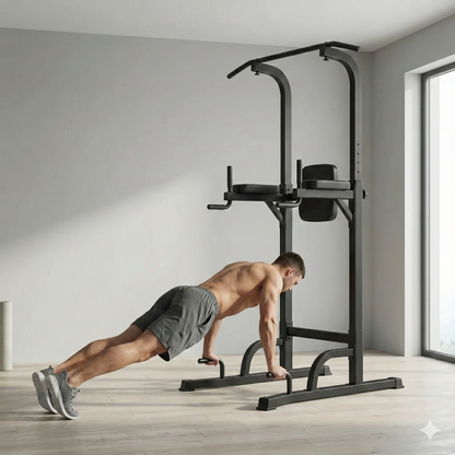 Adjustable Power Tower Pull-Up & Dip Station