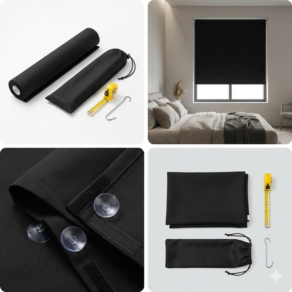 Portable Blackout Curtain Kit