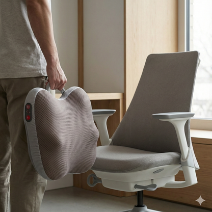 Cordless Shiatsu Back & Waist Massager Pillow