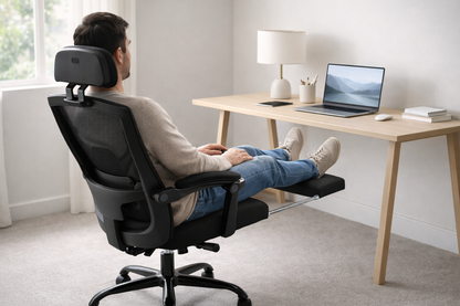 Retractable Footrest Ergonomic Office Chair