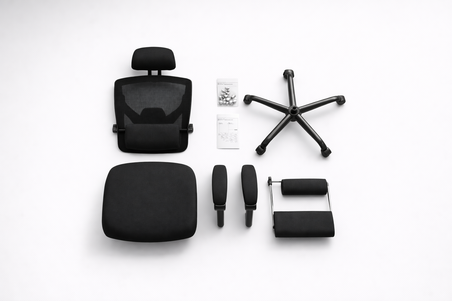 Retractable Footrest Ergonomic Office Chair